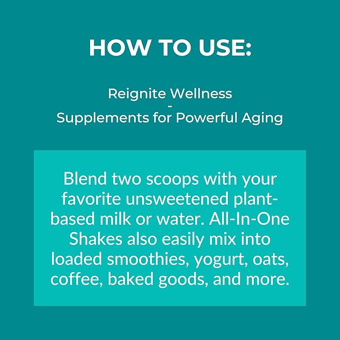 Reignite Wellness by JJ Virgin | Vanilla Plant-Based All-in-One Shake | New & Improved Formula