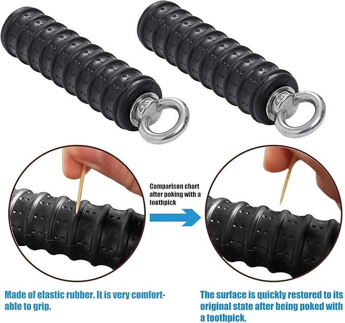 Ergonomic Tricep Rope Pulldown Attachments, Upgraded 27 32 40 & 47 Inch Extra Long Triceps Rope