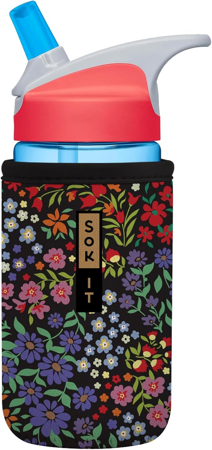 Sok It BotlSok Water Bottle Sleeve Insulated Neoprene Cover (Picnic Basket, Fits 12oz CamelBak or