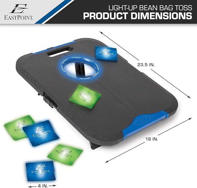 EastPoint Sports Go! Gater Cornhole – Light-Up and Travel Versions – Easy Storage & Light-Weight