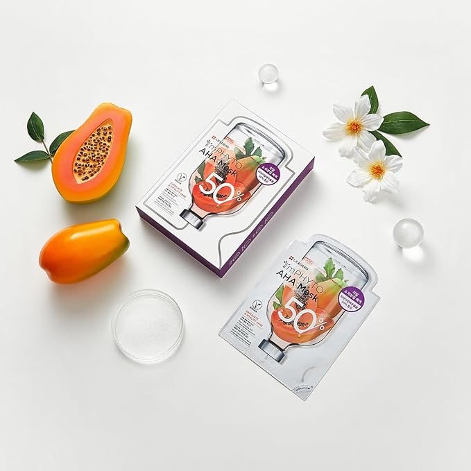 I'MPHYTO Leaders Facial Mask 10 Sheet AHA Vegan Mask | Exfoliating& Vitality Skin Care |