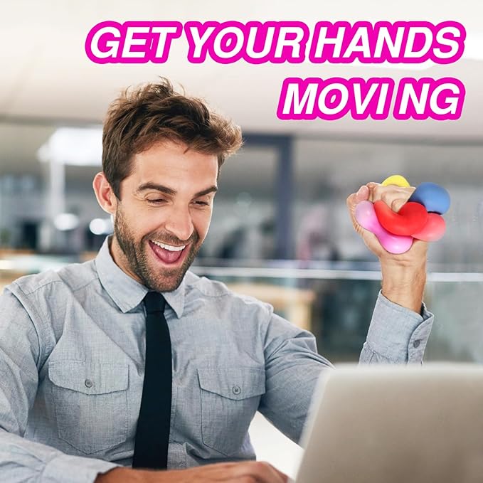 24 Pack Slow Rising Stress Cube , Dough Stress Balls Soft Fidget Squishy Toys for Anxiety Relief