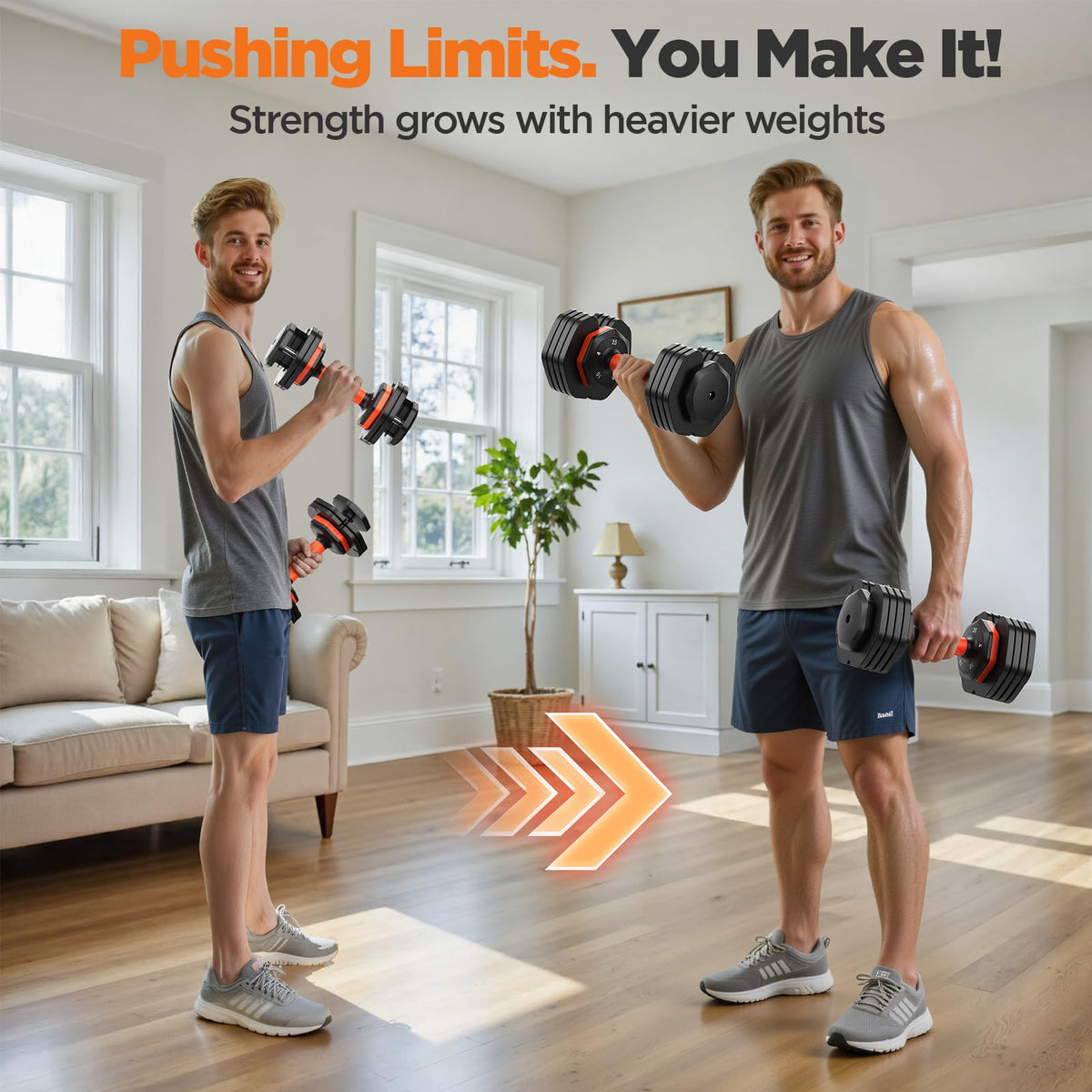 2026 Updated Adjustable Dumbbell Set of 2, 5-in-1 Weights Dumbbell Set with Storage Box, 25lbs
