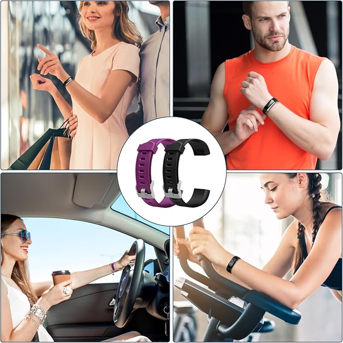 Watch Bands Replacement for ID115plus HR, Very Fit Pro Activity Fitness Tracker Wrist Bands Set