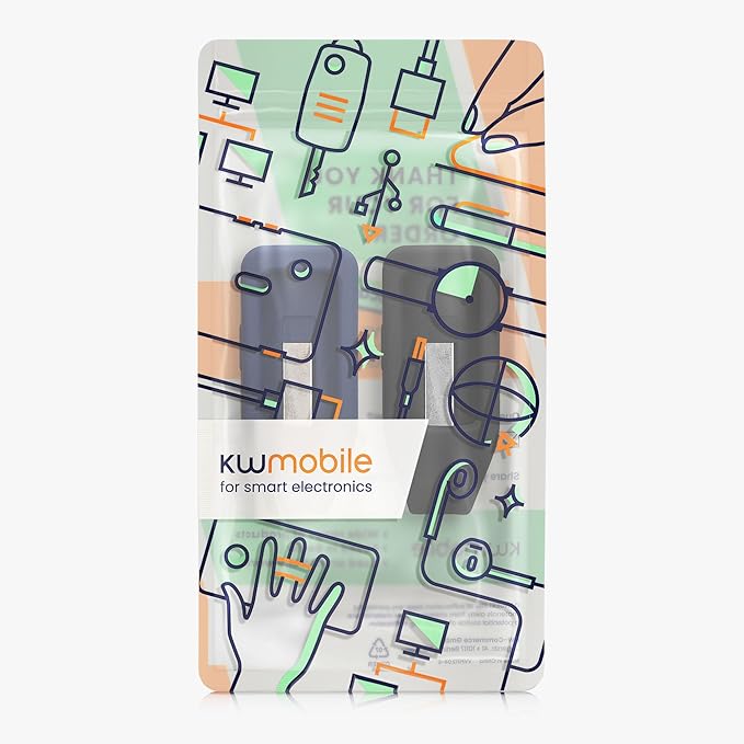 kwmobile 2X Clip Holders Compatible with Huawei Band 10/9 / 8 - Clip-On Holder Replacement Set
