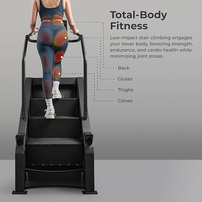Sunny Health & Fitness Premium High-Intensity Smart Stepper Stair Climber, Commercial Grade, Cardio