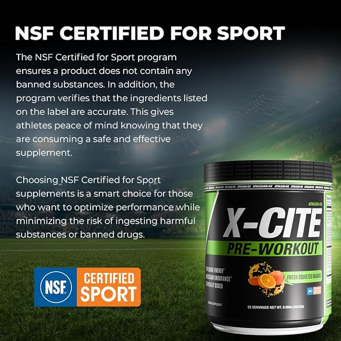 X-CITE Pre-Workout by ATHLEAN-X - Enhanced Formula with Beta-Alanine, Creatine & Caffeine for