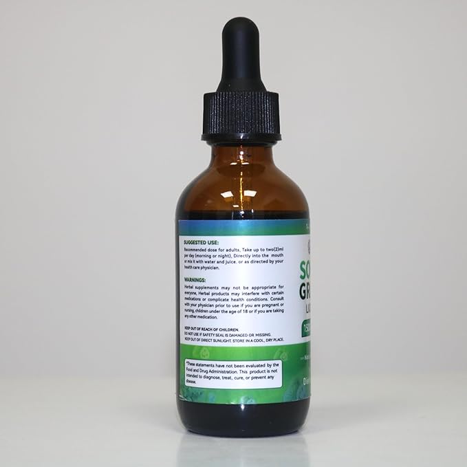 2 Pack Soursop Graviola Leaf Extract Liquid Drops Supplement with Irish Sea Moss & Turmeric for