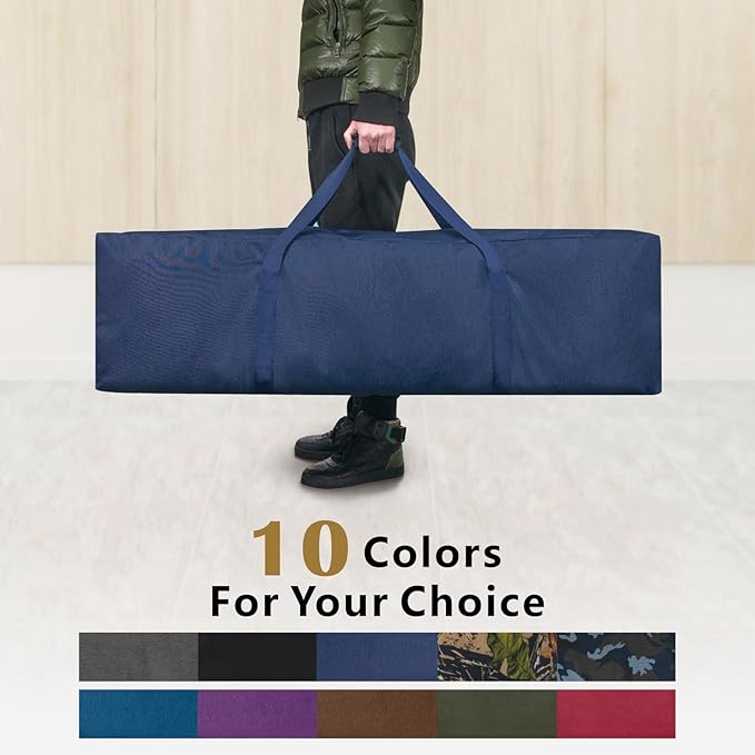 TOPDesign 46 Inch Extra Large Zippered Duffel Bag for Travel Camping Sports Equipment Storage