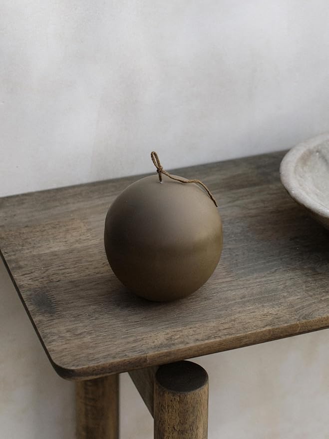 LAWA Imperfect Sphere Candle - Beautiful Handmade Pillar Scented Soy Wax Elegant Aesthetic Candle
