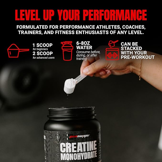 PROSUPPS Creatine Monohydrate Powder for Men & Women, Unflavored - 5000,mg of Micronized Creatine