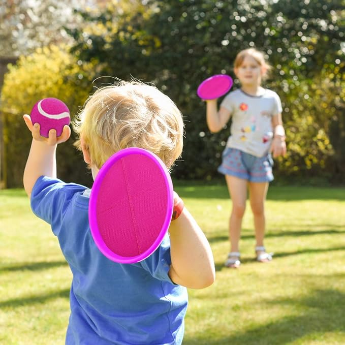 EVERICH Upgraded Toss and Catch Ball Game Set - Indoor and Outdoor Games for Kids 3-12, Beach Sand