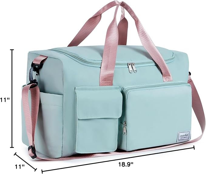 FIORETTO Women's Gym Duffle Bag with Shoes Compartment, 37L Capacity, Ideal for Travel, Gym