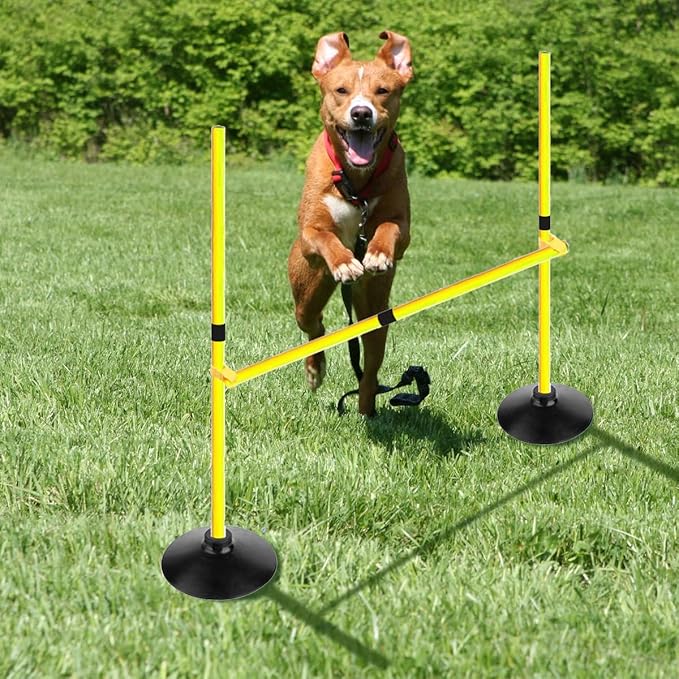 Adjustable Height Agility Hurdle Set Multi-Function Soccer Trainning Pole Set Coaching Sticks with