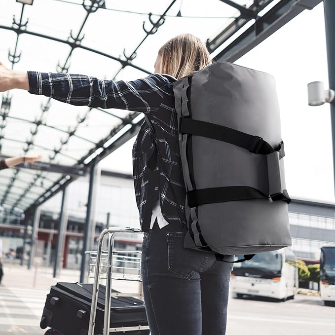 Haimont Gym Duffel Backpack Bag for Men Large Sports Duffle Bags with Backpack Straps for Hiking