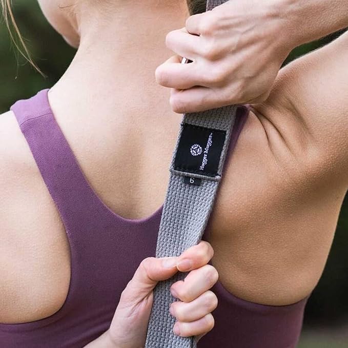 Hugger Mugger D-Ring Cotton Yoga Strap - Super Strong Cotton, Metal D-Ring Buckle, Multiple Lengths