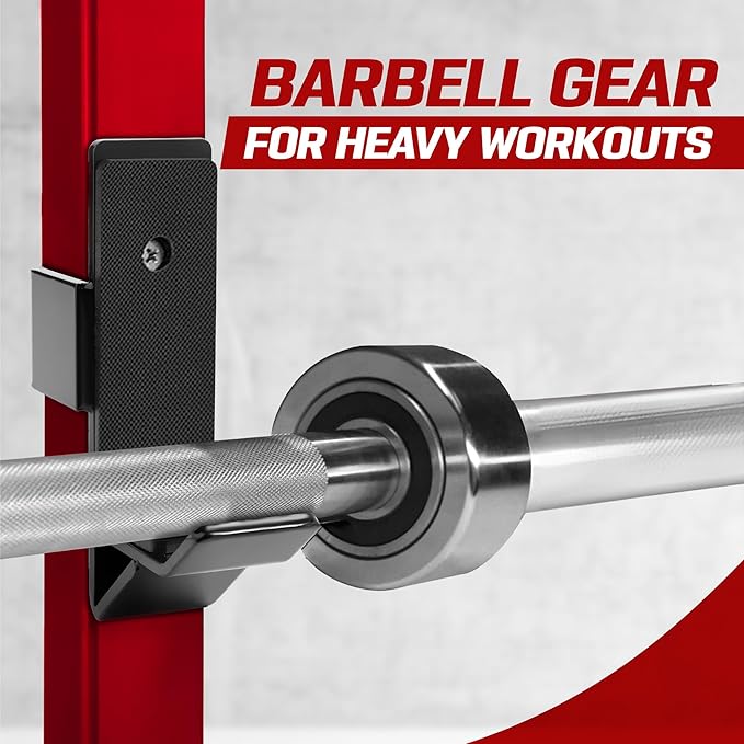 Yes4All Power Rack J-Hooks & Attachments ??Heavy Duty Barbell Holders Compatible with 2x2 & 3x3