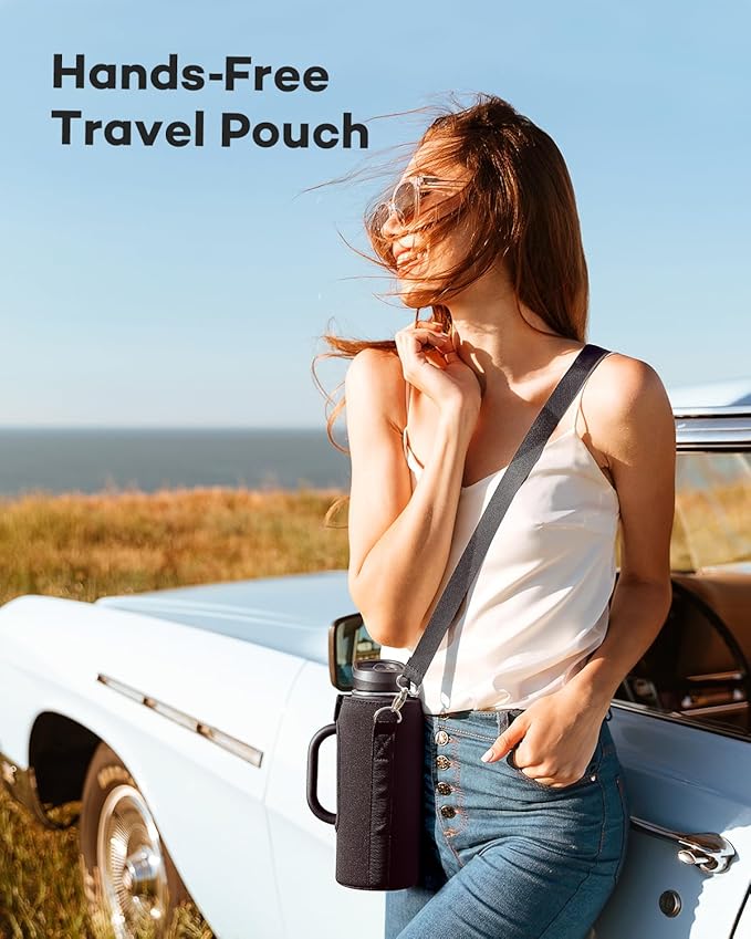 40 oz Insulated Water Bottle with Straw and Lid, Food-grade Double Wall Vacuum Stainless Steel