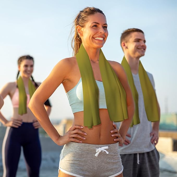 Honoson Cooling Towel Bulk - Neck & Face Cool Chilly Towels Microfiber Breathable Sport Sweat Rag