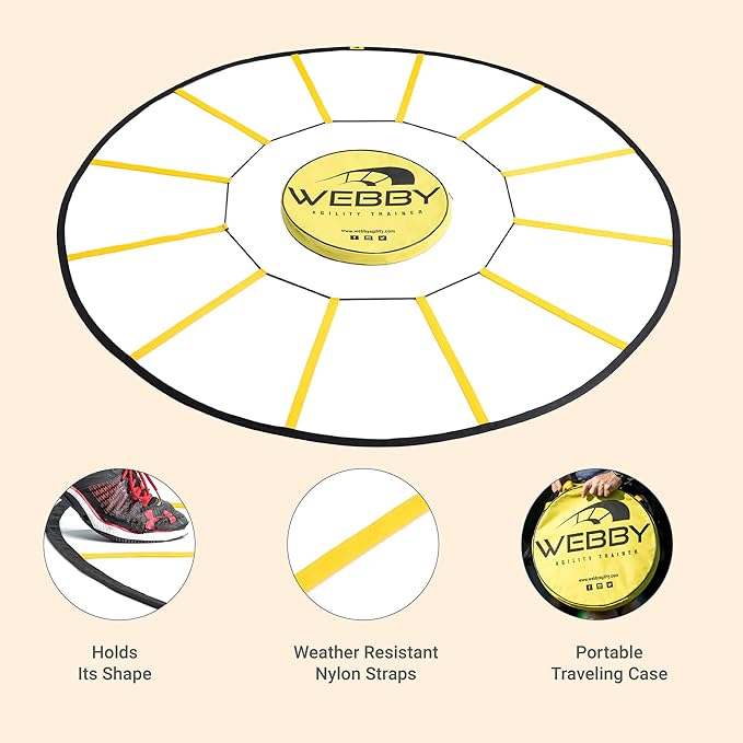 Webby Agility Trainer – Circle Speed and Agility Ladder for High Intensity Reactive Footwork Drills