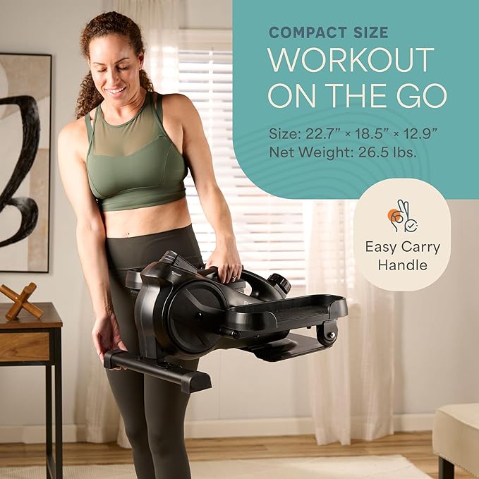 Lifepro Under Desk Elliptical Exercise Machine with or without Red Light, Seated Pedal Exerciser