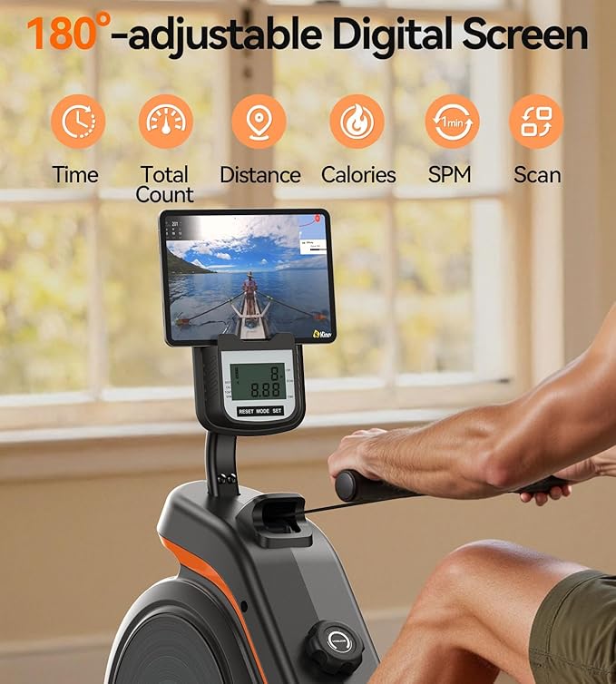 YOSUDA Magnetic/Water Rowing Machine for Home - Rower Machine Use with Bluetooth, App Supported