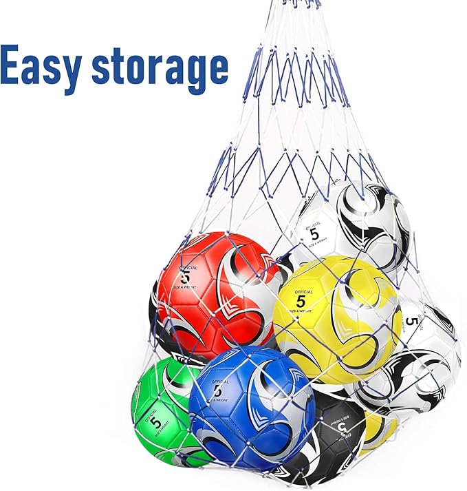 12-Pack Training Soccer Balls Size 5/4/3 with Pump – Bulk Deflated Balls for Teens and Adults