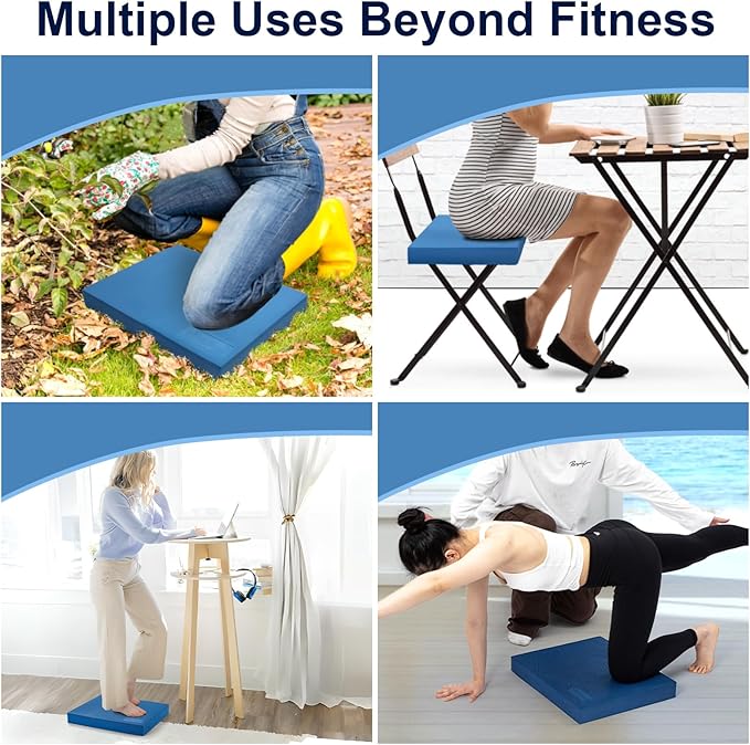 StrongTek Extra Wide Foam Balance Pad for Physical Therapy, 19" X 15.8" X 2.4", High-Density TPE