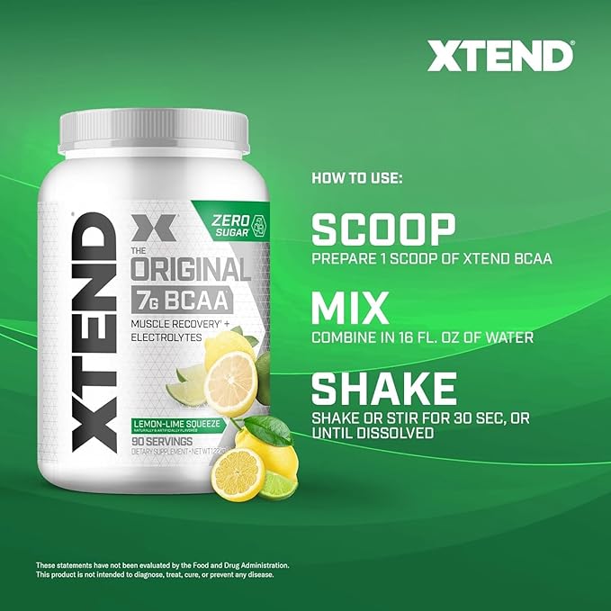 Xtend XTEND Original BCAA Powder 7g BCAA and 2.5g L-Glutamine, Sugar Free Post Workout Muscle