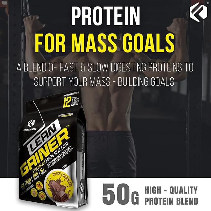 Forzagen Lean Gainer Premium Mass Builder | Mass Gainer Protein Powder for Men & Women | High