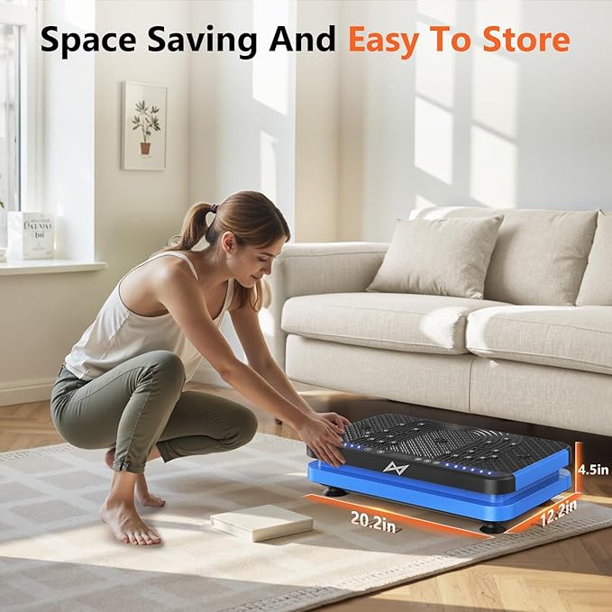 AXV Vibration Plate Fitness Platform Exercise Machine Vibrating Shaking Full Body Shaker Workout