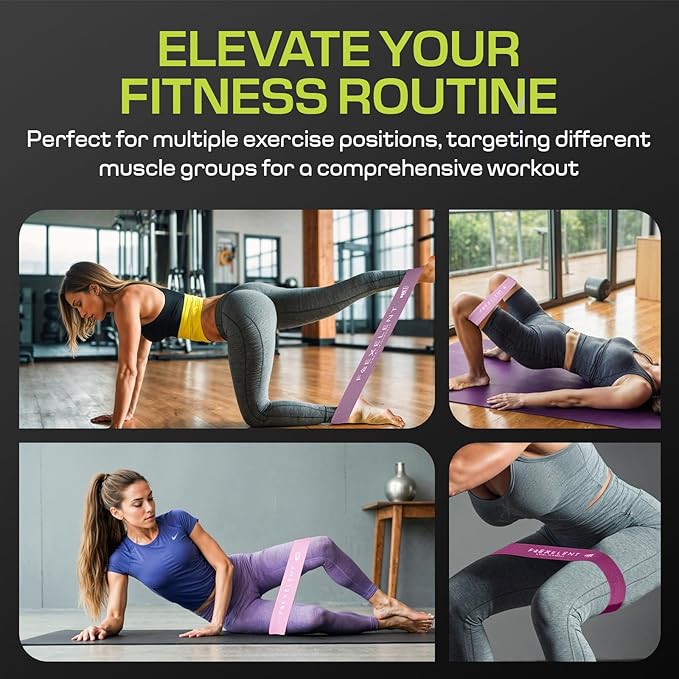 Fabric Resistance Bands for Working Out with 5 Strength Levels - Extra Light to Extra Heavy, Thick