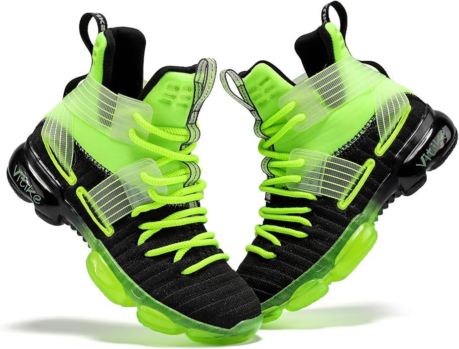 JMFCHI Kids Basketball Shoes High-top Sports Shoes Sneakers Durable Lace-up Non-Slip Running Shoes