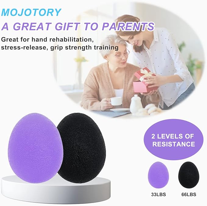 Stress Balls for Adults, Hand Exersicers for Strength, Squeeze Balls for Hand Therapy, Hand