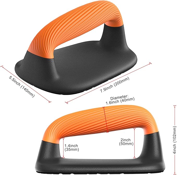 Kipika Push Up Bars, Pushup Stands, Anti-Slip Soft Plastic Push Up Handles, Bottom Anti-Slip Pad