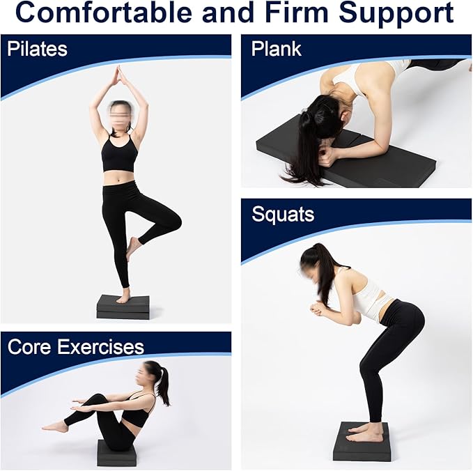StrongTek Professional Foam Exercise Balance Pad - 15.8" x 13" x 2", High-Density TPE Foam Knee