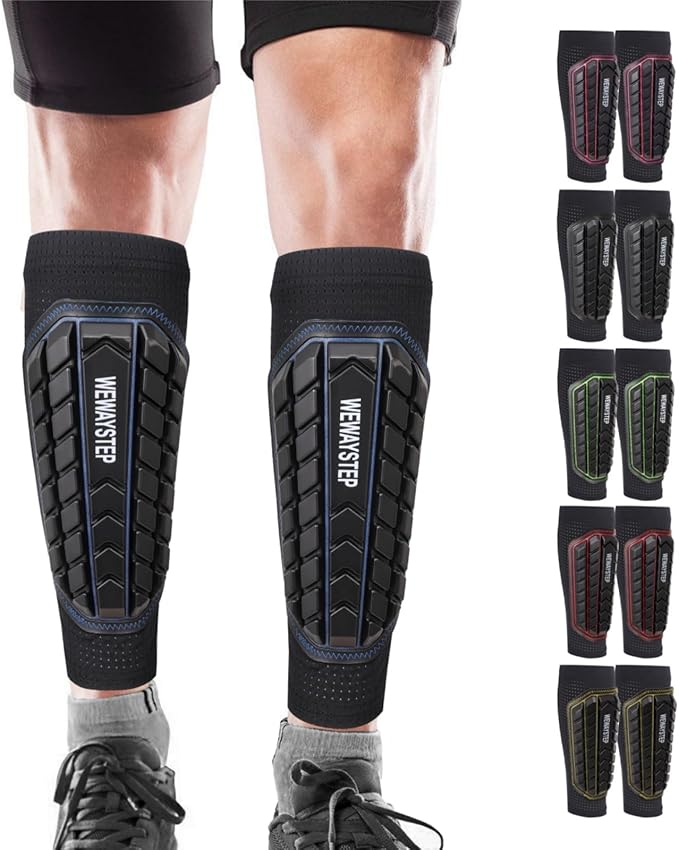 Shin Guards Soccer Kids Youth, Adult Shin Guards with Honeycomb Padding,Breathable & Anti-Slip Calf