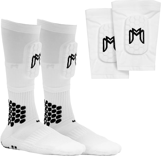 Mini Shin Guards Soccer – Built in Shin Pad Sleeves for Mens, Women, Teens - Small Shin Guards