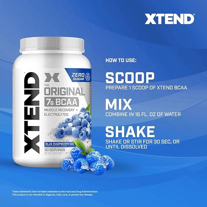 Xtend XTEND Original BCAA Powder 7g BCAA and 2.5g L-Glutamine, Sugar Free Post Workout Muscle