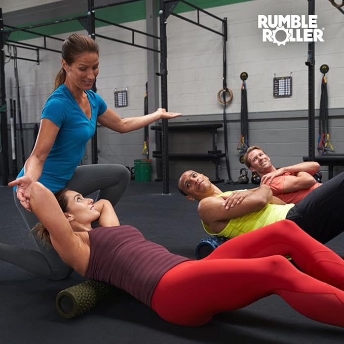 RumbleRoller Original Textured Foam Roller - Deep Tissue, Self Myofacial Release Massage Therapy