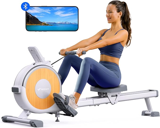 MERACH Rowing Machines for Home, Magnetic Rowing Machine with 16 Levels, Rower Machine of Quiet