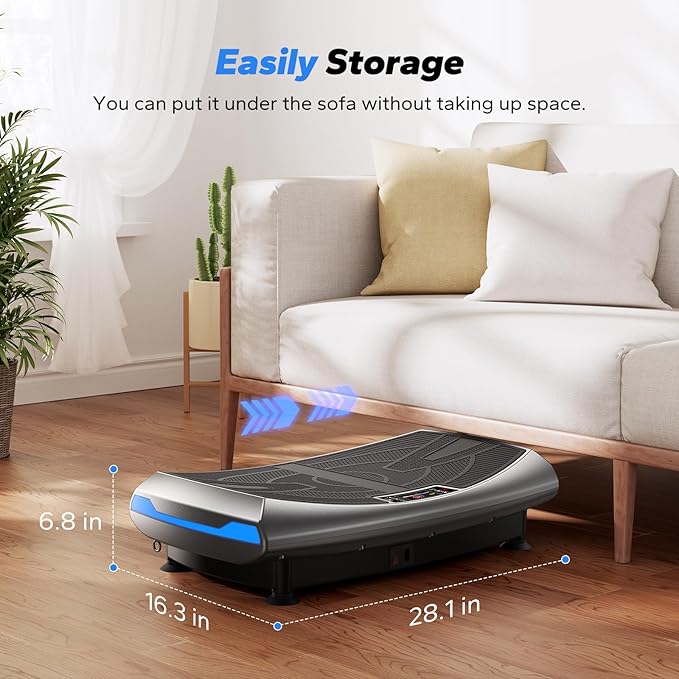 MERACH Vibration Plate Exercise Machine, 7-in-1 4D Vibration Plate with Glide, Swing & Massage