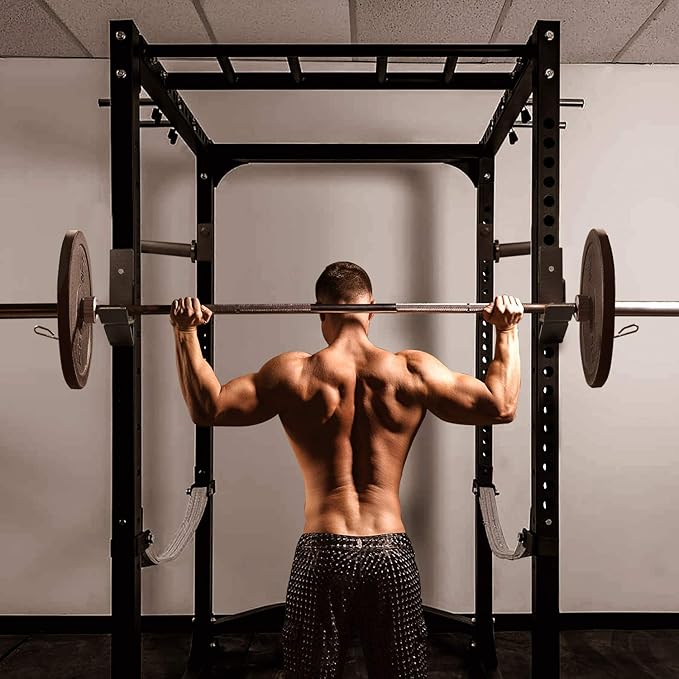 Yes4All Power Rack J-Hooks & Attachments ??Heavy Duty Barbell Holders Compatible with 2x2 & 3x3