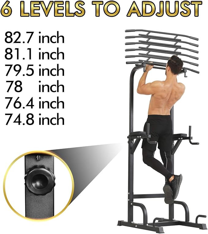 BangTong&Li Power Tower, Pull Up Bar Dip Station/Stand for Home Gym Strength Training Workout