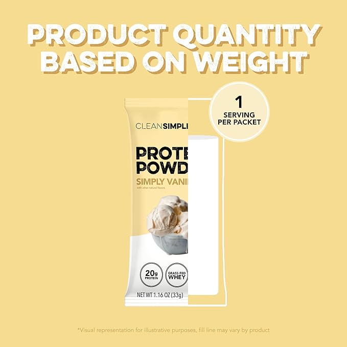 Clean Simple Eats Whey Protein Powder, Simply Vanilla Flavor Naturally Sweetened, 100% Grass Fed