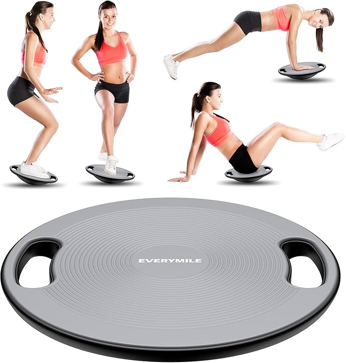 EVERYMILE Wobble Balance Board, Exercise Balance Stability Trainer Portable Balance Board with