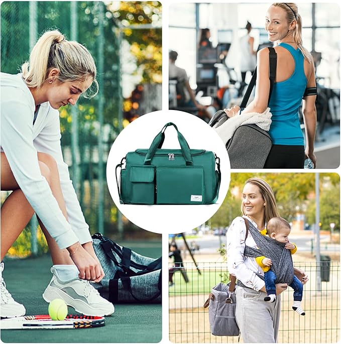 FIORETTO Women's Gym Duffle Bag with Shoes Compartment, 37L Capacity, Ideal for Travel, Gym