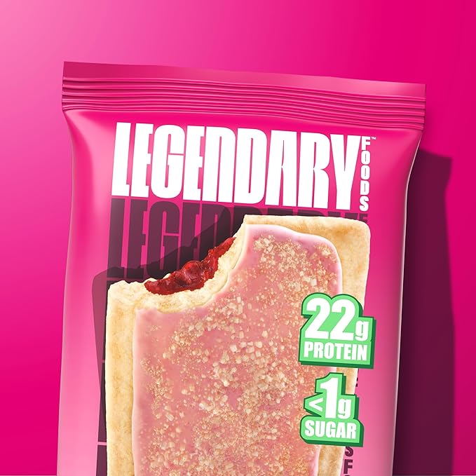 Legendary Foods 22g Protein Pastry+ Cherry, Low Carb Meal Replacement Bar - Low Glycemic, Gluten