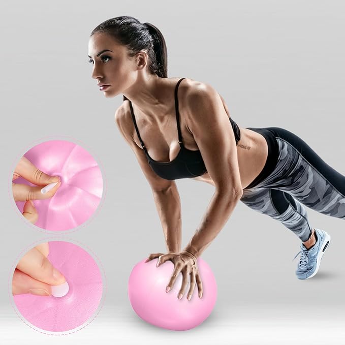 Aoriher 10 Pieces 9 Inch Exercise Pilates Ball Yoga Therapy Core Ball for Yoga Stability Barre