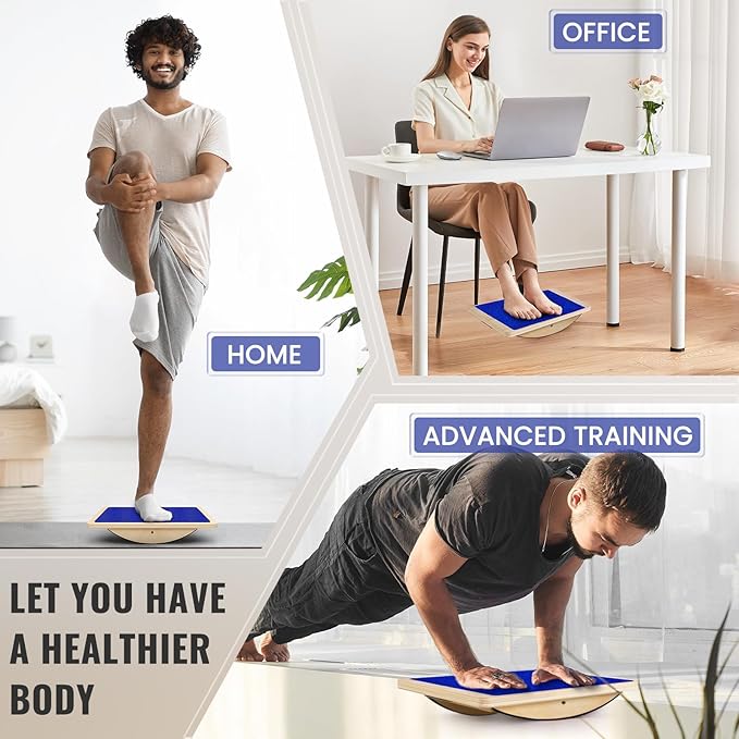 Balance Board Professional Wobble Board for Adults Anti-Slip 350LBS Balance Boards for Physical